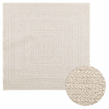 vidaXL ZIZUR krém juta hatású beltéri és kültéri szőnyeg 120x120 cm lakástextília