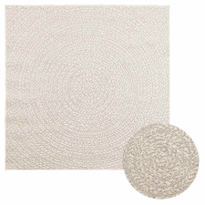 vidaXL ZIZUR krém juta hatású beltéri és kültéri szőnyeg 120x120 cm lakástextília