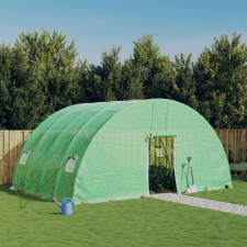vidaXL zöld acélvázas melegház 24 m² 6 x 4 x 2,85 m kerti tárolás