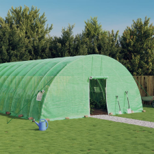 vidaXL zöld acélvázas melegház 36 m² 6 x 6 x 2,85 m kerti tárolás