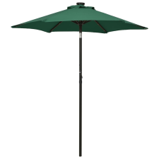 vidaXL zöld alumínium napernyő LED-világítással 200 x 211 cm kerti bútor