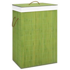 vidaXL zöld bambusz szennyestartó kosár bútor