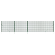 vidaXL zöld dróthálós kerítés cövekekkel 1,6 x 10 m (154100) építőanyag