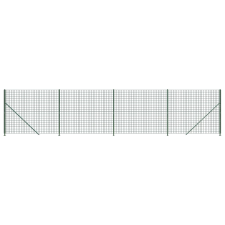 vidaXL zöld dróthálós kerítés illesztőperemmel 2,2x10 m (154167) építőanyag
