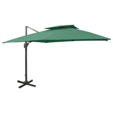 vidaXL zöld dupla tetejű konzolos napernyő 300 x 300 cm kerti bútor