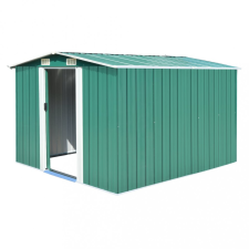 vidaXL Zöld fém kerti fészer 257 x 298 x 178 cm kerti tárolás