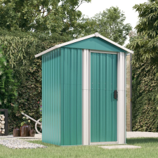 vidaXL zöld horganyzott acél kerti fészer 126x97,5x177 cm kerti tárolás