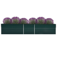 vidaXL zöld horganyzott acél kerti magaságyás 400 x 80 x 45 cm kerti tárolás