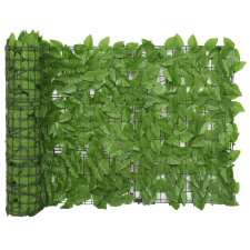 vidaXL zöld leveles belátás elleni erkélyparaván 600 x 75 cm (3216423) kerti bútor