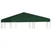 vidaXL Zöld pavilon tetőponyva 310 g/m², 3 x 3 m
