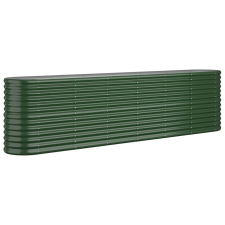 vidaXL zöld porszórt acél kerti magaságyás 260x40x68 cm (318903) kerti tárolás