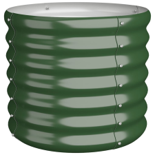 vidaXL zöld porszórt acél kerti ültetőláda 40 x 40 x 36 cm (318843) kerti tárolás