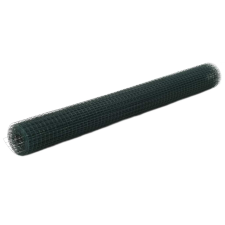 vidaXL zöld PVC-bevonatú acél kockás drótháló 25 x 1,5 m kerti dekoráció