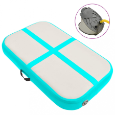 vidaXL Zöld PVC felfújható tornamatrac pumpával 60 x 100 x 20 cm jóga felszerelés