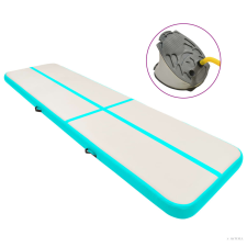 vidaXL Zöld PVC felfújható tornamatrac pumpával 700 x 100 x 20 cm tornaszőnyeg