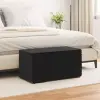  vidaXL Zsámoly Fekete 81 x 41 x 40 cm Bársony és Műanyag Fa