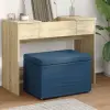 vidaXL Zsámoly Kék 61 x 41 x 40 cm Szövet és faszerkezet