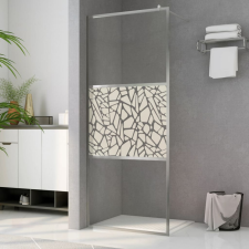 vidaXL zuhanyfal kőmintás ESG üveggel 80 x 195 cm kád, zuhanykabin
