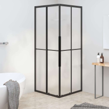 vidaXL Zuhanykabin - Tolóajtós - Fekete - 70x70x180cm kád, zuhanykabin