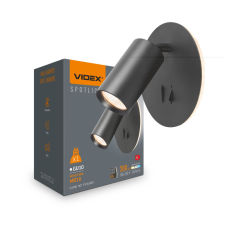 Videx Fali lámpa fényszóró 5W 380lm 2700K meleg fekete Videx világítás