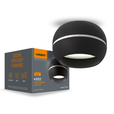 Videx Felületre szerelhető lámpatest SPOT Mennyezeti lámpa Black Spot 1x GX53 Videx világítás