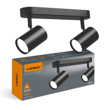 Videx Lampa Sufitowa Reflektor 2x GU10 Regulowana Natynkowa Czarna Videx világítás