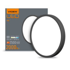 Videx LED mennyezeti lámpa, felületre szerelt 20W 2500lm 4000K semleges fekete Videx világítás
