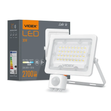 Videx Luka 30 W-os mozgásérzékelős natúrfehér LED reflektor kültéri világítás