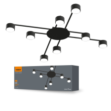 Videx Mennyezeti lámpa csillár lámpatest 8x GX53 LED Fekete Modern Videx világítás