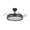 Videx Mennyezeti ventilátor 106cm LED mennyezeti lámpa 60W 5400lm 3000-6000K CCT fekete Videx