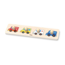 Viga Fa fogantyús formaberakó puzzle Viga Autók puzzle, kirakós