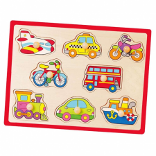 Viga Gyerek fa puzzle fogantyúval Viga Jármű puzzle, kirakós