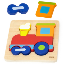 Viga montessori magasított puzzle - mozdony puzzle, kirakós