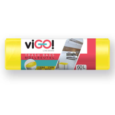 viGO! Szemeteszsák LDPE sárga 60 l / 10 db, 60x80 cm tisztító- és takarítószer, higiénia