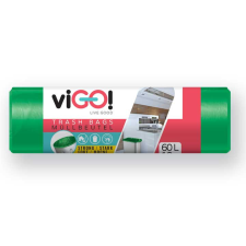 viGO! Szemeteszsák LDPE zöld 60 l / 10 db, 60x80 cm tisztító- és takarítószer, higiénia