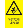  Vigyázat! Lépcső - öntapadó, 150*100mm