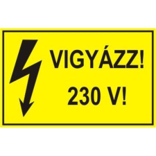  Vigyázz! 230V! - öntapadó, 160*240mm információs tábla, állvány