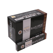 Vijayshree Fragrance Golden Nag füstölő - Fekete Ópium (Black Opium) füstölő