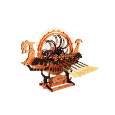 Viking sárkányhajó mechanikus 3D fa modell - 229db-os puzzle, kirakós