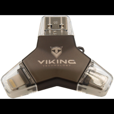 Viking USB Pendrive 64GB 4in1 fekete (VUFII64B) pendrive