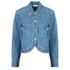 Vila Farmerkabátok VINADINE LS DENIM JACKET/C36 Kék DE 34