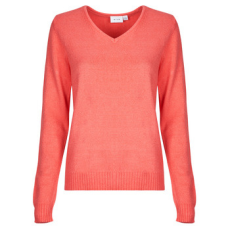 Vila Pulóverek VIRIL V NECK Piros EU XS