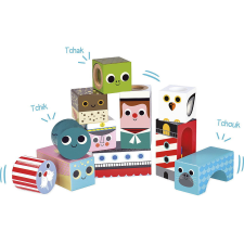 VILAC fa kirakó hang kockák tenger 11 db barkácsolás, építés