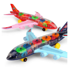  Világító, zenélő repülőgép modell átlátszó műanyagból helikopter és repülő