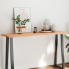  világosbarna kezelt tömör asztallap 140x40x(2-4) cm