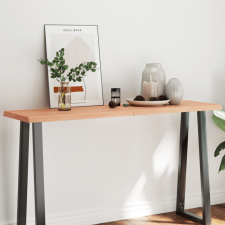  világosbarna kezelt tömör asztallap 140x40x(2-4) cm bútor