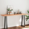  világosbarna kezelt tömör asztallap 160x60x(2-4) cm