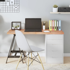  világosbarna kezelt tömör tölgyfa asztallap 120x60x(2-4) cm bútor