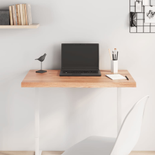  világosbarna kezelt tömör tölgyfa asztallap 80x50x(2-4) cm bútor