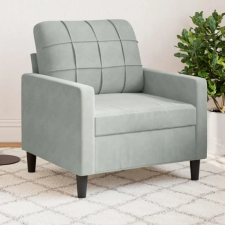 világosszürke bársony kanapéfotel 60 cm bútor